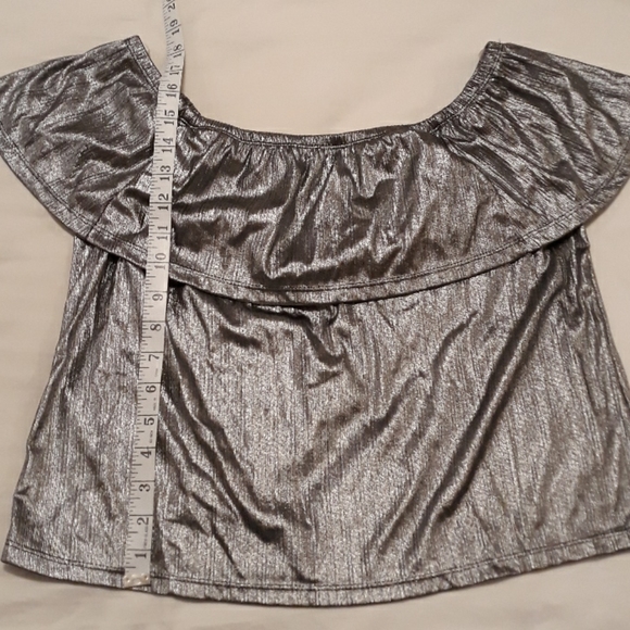 Adam Levine silver crop top - Picture 4 of 4